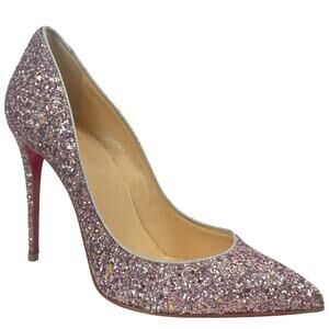 Christian Louboutin Pigalle 120 Glitter Pointed Toe Pump Pink Size 38